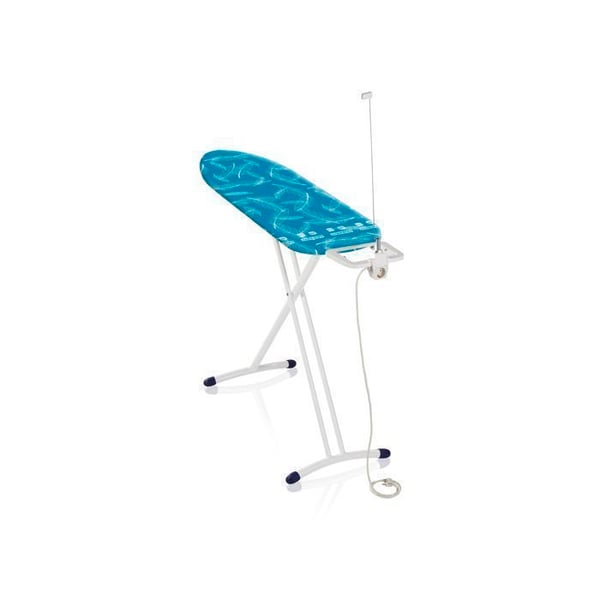 Strygebræt Leifheit Air Board M Solid Plus 72564, strygebræt med stikkontakt og ledningsholder, Thermo Reflect betræk 120x38cm