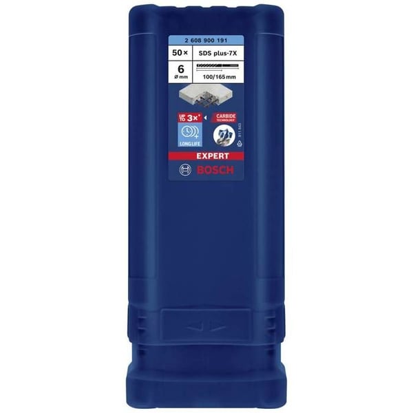 Bosch Tillbehör EXPERT SDS plus-7X 2608900191 Borr för slagborrmaskin 50 stycken 6.00 mm Total längd 165 mm