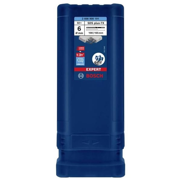 Bosch Tillbehör EXPERT SDS plus-7X 2608900191 Borr för slagborrmaskin 50 stycken 6.00 mm Total längd 165 mm