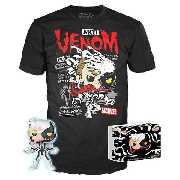 Figur och T-shirt - FUNKO - Marvel Anti-Venom - Svart - Inkluderar: figur och exklusiv t-shirt