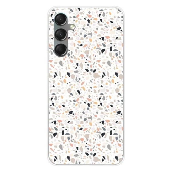 Tryckt silikonfodral som är kompatibelt med Samsung Galaxy A24 4G Terrazzo färg