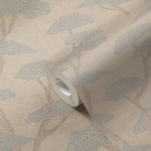 A.S. Creation Nara 387411 Non-woven tapet Träd och löv 10.05 x 0.53 m Beige