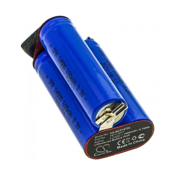 Li-Ion-batteri 3.2V 1.8Ah - MOSER - Chrom Style Pro 1871 - Blå - Motoriserad - Batteridriven