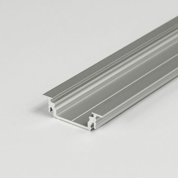 PROVISTON LED-profil i aluminium 28 x 8 x 2000 mm Anodiserad silver LED-belysning Indirekt belysning LED-stänger 1 styck