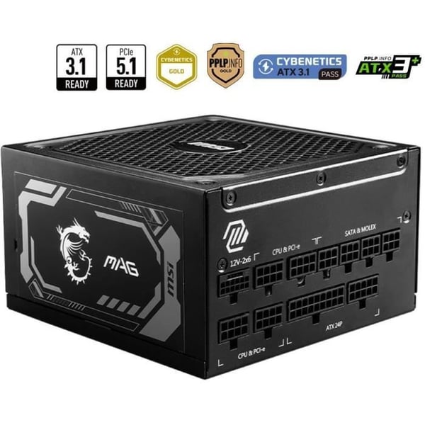 Strömförsörjning PC - MSI - 306-7ZP9A11-CE0 - MAG A1250GL PCIE5