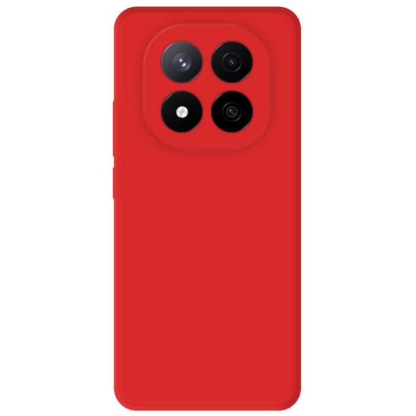 Enfallet i silikon, enkel röd, kompatibel med Xiaomi Redmi Note 14 Pro 5G och Redmi Note 14 Pro Plus 5G.