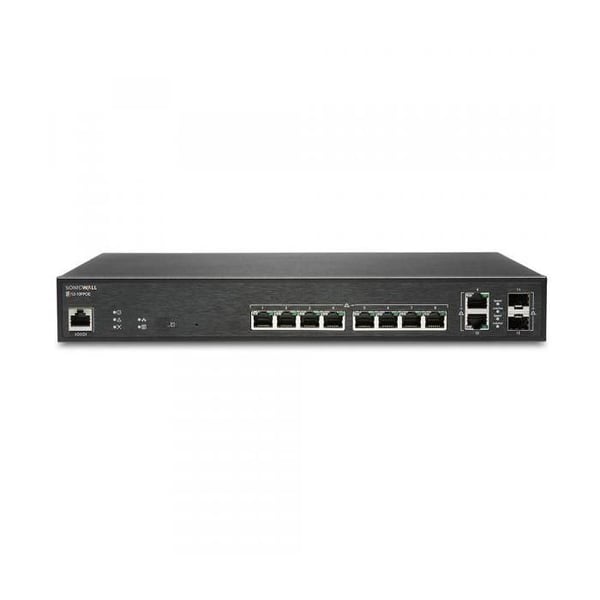 SonicWall Switch SWS12-10FPOE - Switch - Managed - 10 x 10/100/1000 (PoE+) + 2 x Gigabit SFP - stationär - PoE+ (130