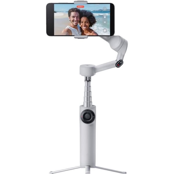 Smartphone stabilisator - INSTA360 - Flow 2 - 360° panoramisk tracking - 10 timers batterilevetid - Grå