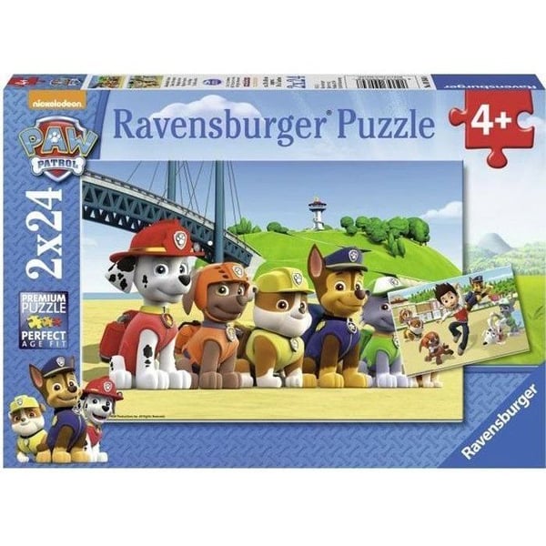 Paw Patrol Heroic Dogs Pussel Ravensburger 2x24 bitar för barn från 4 år och uppåt