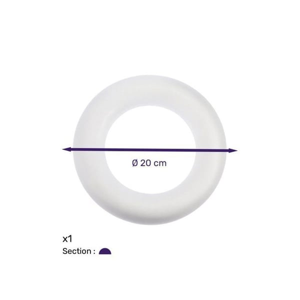 Platt ring av polystyren, 20 cm