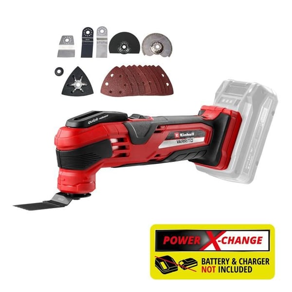 Einhell Trådlös multifunktionsverktyg VARRITO - Solo PXC (18V, 11000-20000 min.-1) Levereras utan batteri eller laddare
