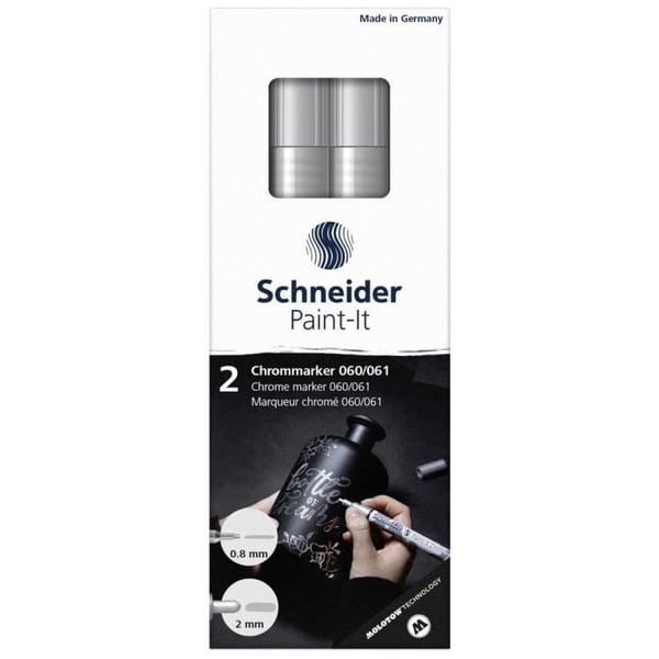 Markör - Schneider - Chrommarker - Krom - Spets - Opak