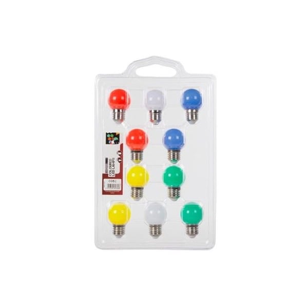 Multifärgade LED-lampor - VELLEMAN - 10 st - Röd - Gul - Blå - Grön - Varm vit
