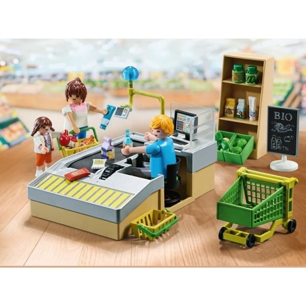 PLAYMOBIL 71648 Kassa i supermarketet, My Life shopping, Promo Pack, 65 delar, Från 4 år