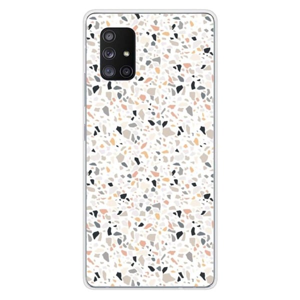 1001Coques - Silikonfodral kompatibelt med Samsung Galaxy A71 5G - Terrazzo-mönster i färg - Originaldesign tryckt i Frankrike