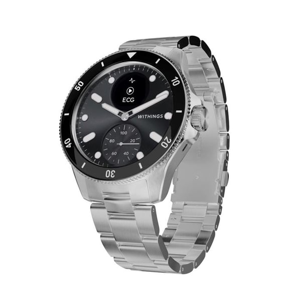 Ansluten klocka - WITHINGS - ScanWatch Nova - 42 mm - Vattentålighet 50 meter - Pulsensor