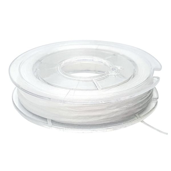 Elastisk tråd - Transparent - 0,8 mm diameter - 15 m längd - Smycken, armband, halsband