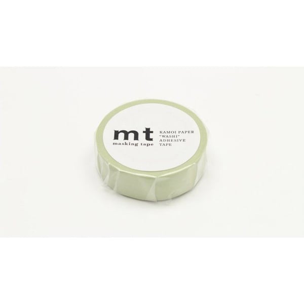 Enfärgad pastelltejp - MASKING TAPE (MT) - Ljusgrön - 1,5 cm - 7 m - Vuxen