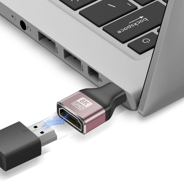 HDMI-kvinna till Mini HDMI-man 8K UHD LinQ Silver
