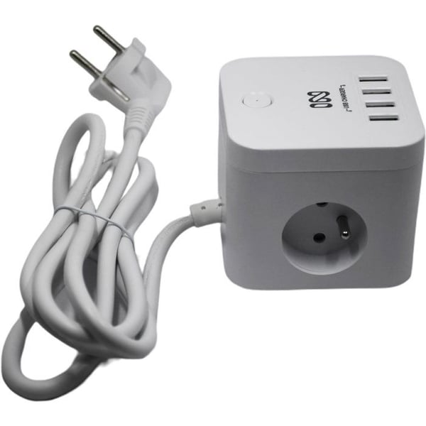 I Parasurtenseur CUBE, 3 uttag, 4x USB