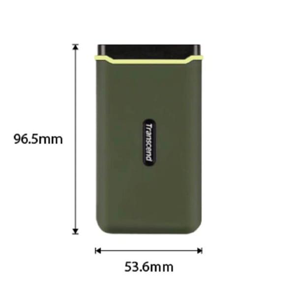 SSD Ekstern - Transcend - ESD380C - 500 GB - USB 3.2 Gen 2x2 - Gummihus