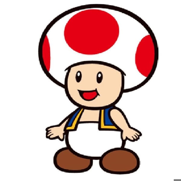 3D-kudde - NINTENDO - Super Mario Bros Toad - Unik design - Optimal komfort - Barninredning