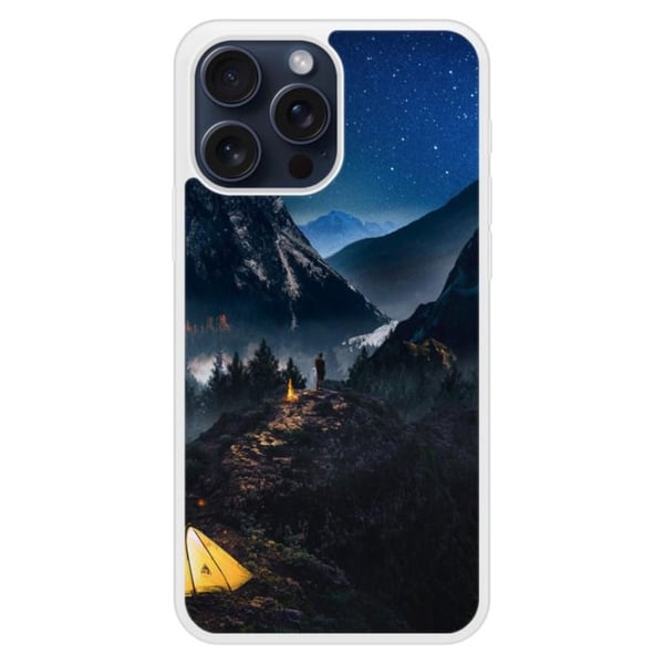 Silikonförstärkt skyddsomslag med tryck, kompatibel med Apple iPhone 15 Pro Max, Endast i Berg.