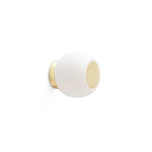 LED vägg- eller taklampa - FARO - Moy Led - Ø 13cm - Metall och Opalinglas - IP44