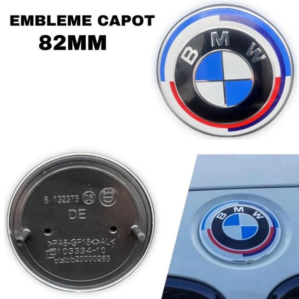 BMW Hood Emblem Logo För 82 mm 50-årsjubileum - Mastershop