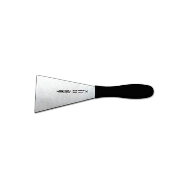 Spatel Arcos 2900 - 299625 i Nitrum rostfritt stål och mango ergonomiskt svart polypropenblad 12,5 x 9 cm, med