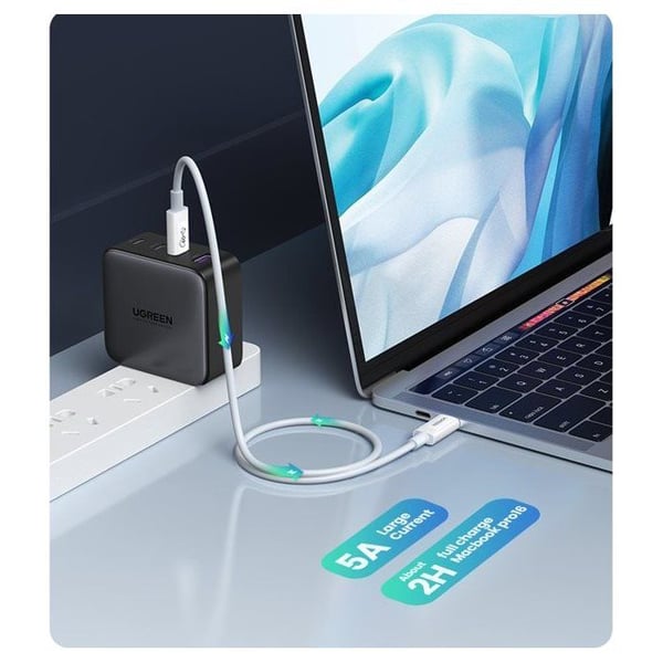 USB4-laddningskabel - UGREEN - 0,8 m - 40 Gbps - Snabbladdning - USB-C-kontakter