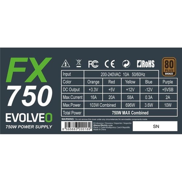 EVOLVEO FX750 80Plus Bronze