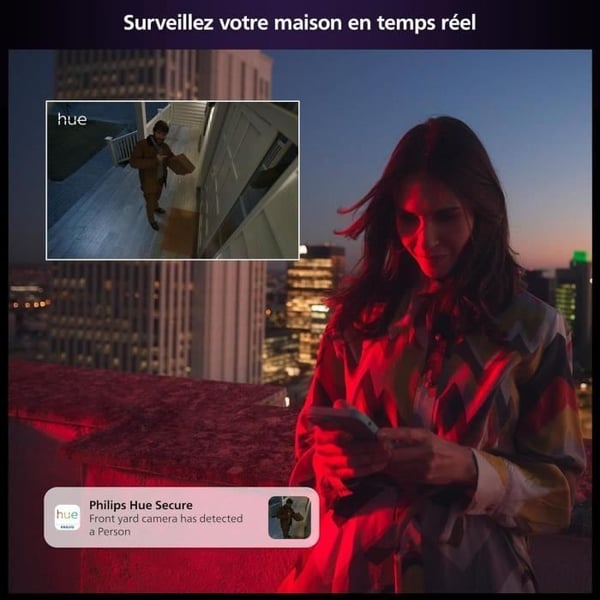 Trådbär kamera med bordstöd - Philips Hue - Säker - HD 1080P - Inomhus eller utomhus - Svart
