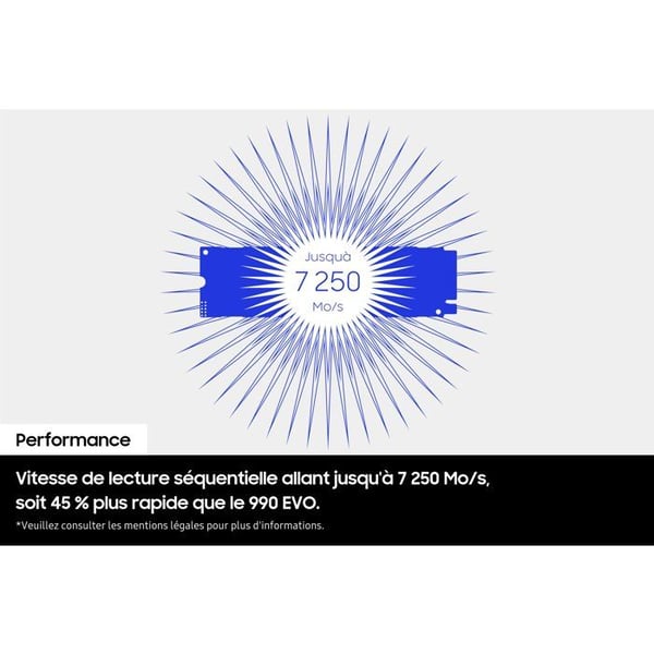 SAMSUNG - 990 EVO Plus - Intern SSD - 2 To - NVMe M.2 PCIe 4.0x4 - Läshastighet upp till 7 250 Mo/s