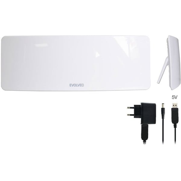 EVOLVEO Xany 1, 230/5V, aktiv DAB/DVB-T2 atmosfæreantenne, LTE-filter, 4G, 5G