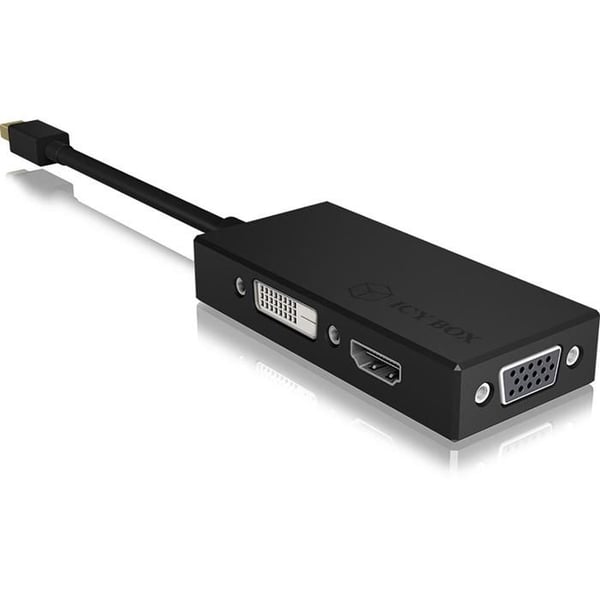 Videokonverter - ICY BOX - IB-AC1032 - Mini DisplayPort - DVI, HDMI, VGA - Svart