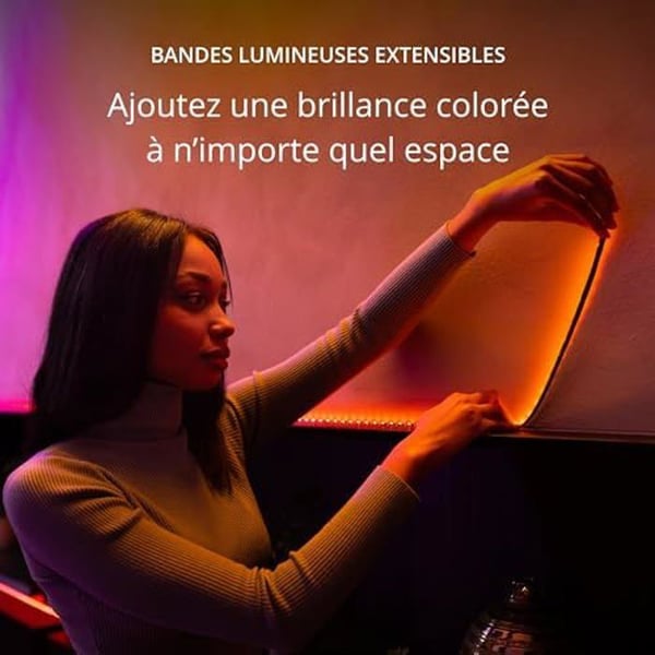 Twinkly Line Extension Kit 1,5 m, magnetisk och självhäftande LED-remsa i flera färger, att kombinera med Line Starter Kit, Hemkompatibel