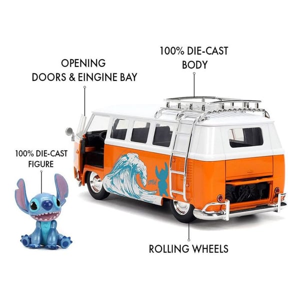 Jada Toys - Lilo & Stitch - Farkost 1/24 1961 VW Buss Stitch