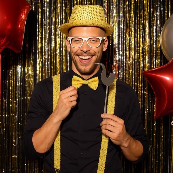 Set Accessoarer Disco - PtitClown - Vuxen - Paljetter - Guld