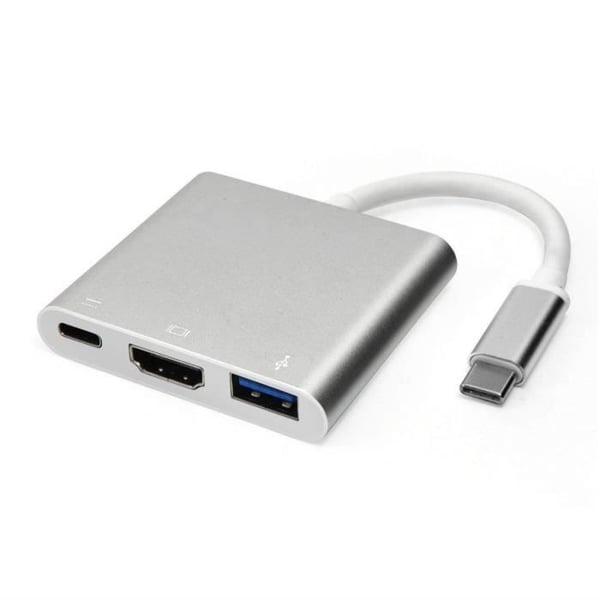 Monipalautin - INECK - USB 3.1 Type-C - HDMI - USB 3.0 - Musta