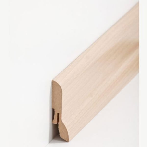 PROVISTON MDF-sockel 20 x 60 x 2500 mm lönn för att limma, skruva &amp; spikbelagd MDF-kärna 25 meter | 10 stycken