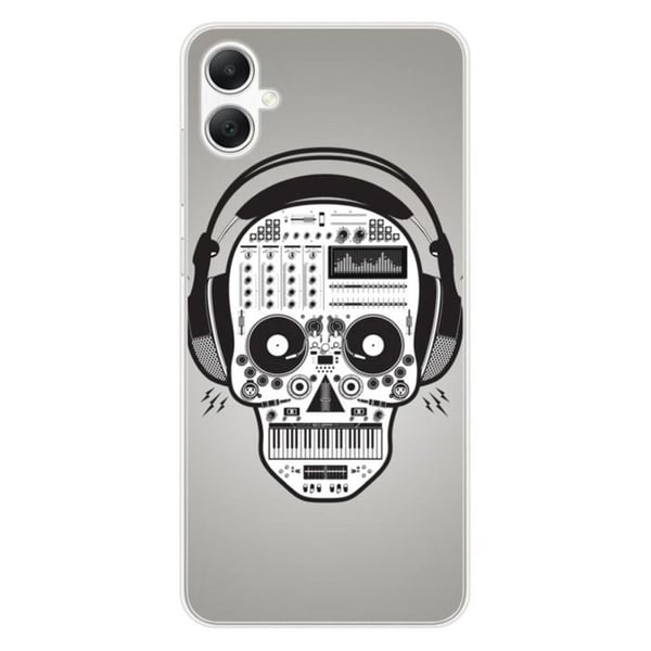Siliconecover med tryck kompatibel med Samsung Galaxy A05 Skull Music