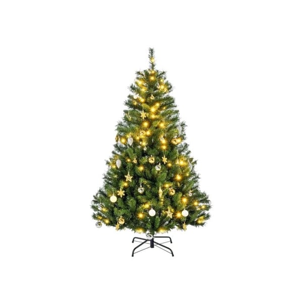 HOMCOM Keinopuu, koristukset mukana 95 cm x 95 cm x 150 cm, vihreä