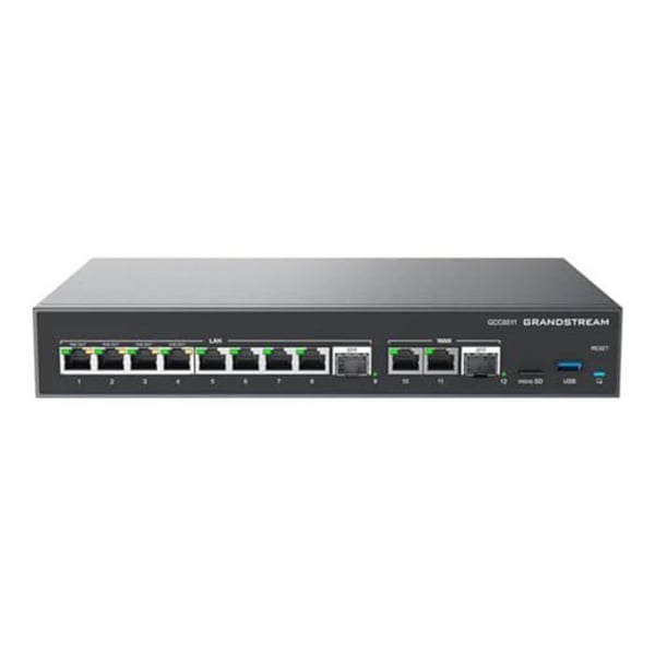 Integrerad IPPBX - Grandstream - GCC6011 - 10 användare - 4 samtidiga samtal - Företagsbrandvägg