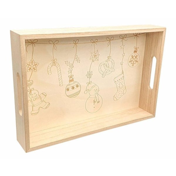 MégaCréa DIY - Träplatta att dekorera 30 x 20 x 5 cm
