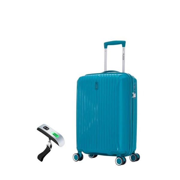 Hårdresväska 55x35x25cm i Okrossbar Polypropen | Resväska CELIMS SkyCruiser | TSA-lås | 8 Hjul 360 | Blå