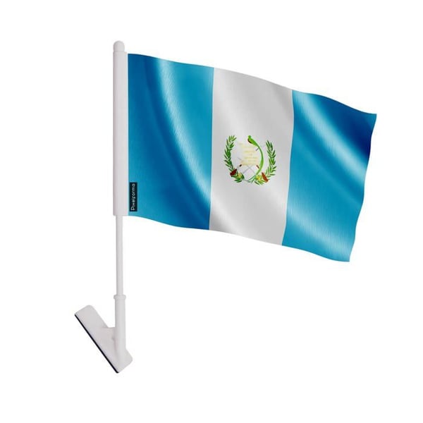 Självhäftande flagga Guatemala – 14 x 21 cm – Mjuk polyester – Lätt att klistra – 5 stycken – Pixelforma