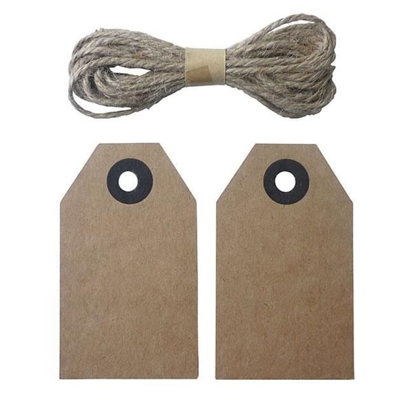 Kraftetiketter - GRAINE CREATIVE - 80 x 45 mm - Brun - Blandad - 20 stycken