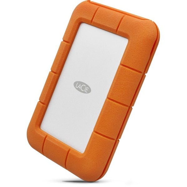 Extern hårddisk - LACIE - Rugged USB-C STFR5000800 - 5 To - 3.2 Gen 1 - Grå / Gul