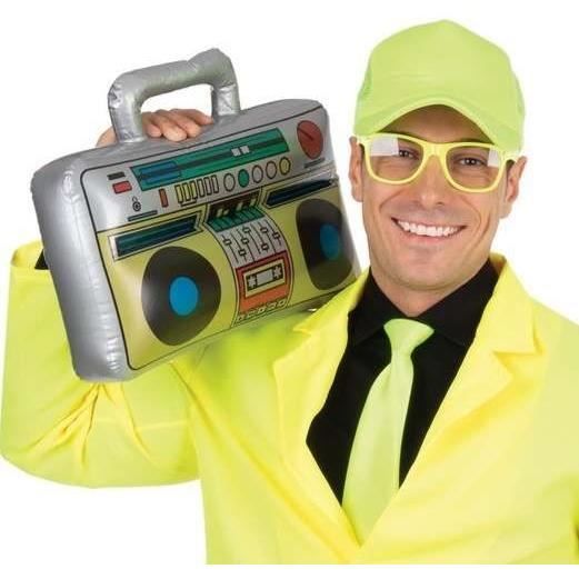 Radiokassettspelare - P'TIT Clown - re22681 - Uppblåsbar - 30 cm - Retro stil 80's-90's